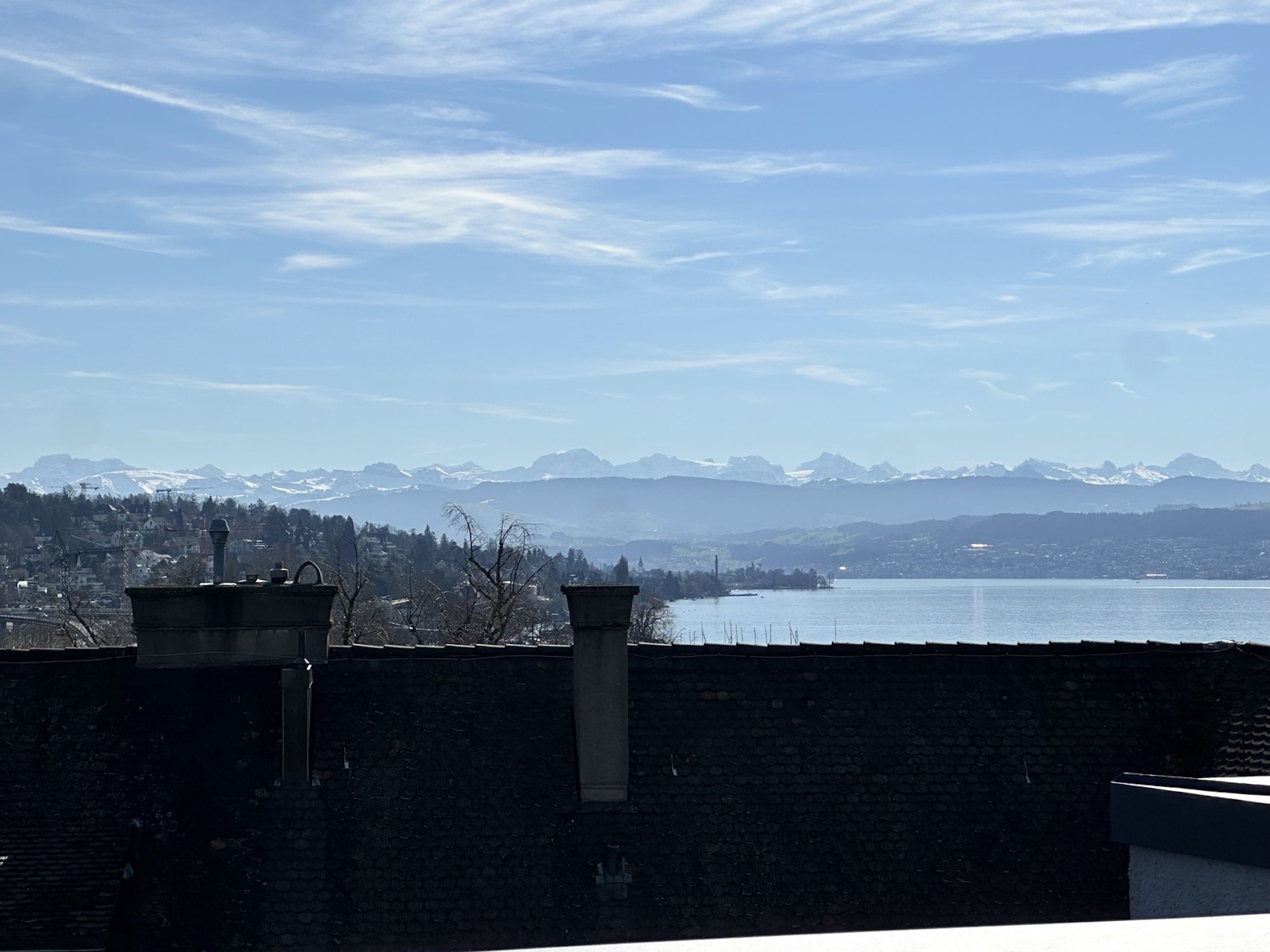 Aussicht vom Neubau Horneggstrasse 4, Zürich Seefeld